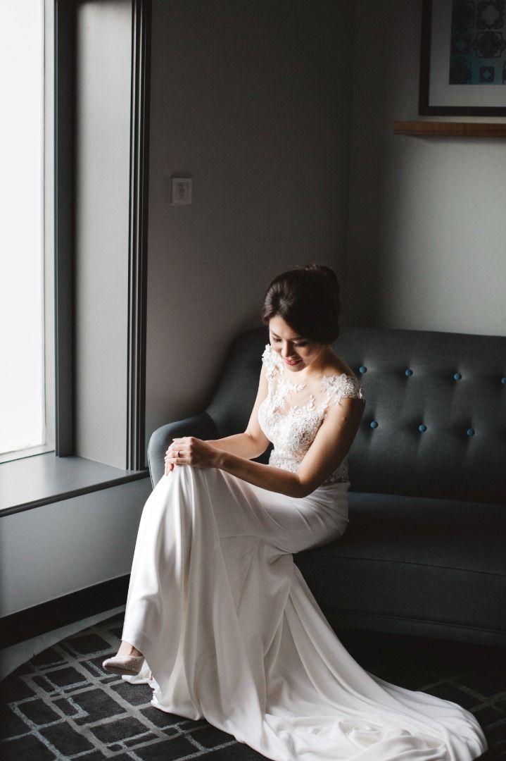 Pronovias Danka Classic Bridal Wedding Gown Crepe