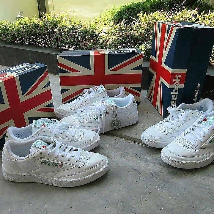 Reebok C85 TVwith Union jack england flag are RESTOCKED Available Size 42 eur 41 eur Idr 650k Now Reborn This Iconic Fesyen Pria Sepatu Sneakers di Carousell