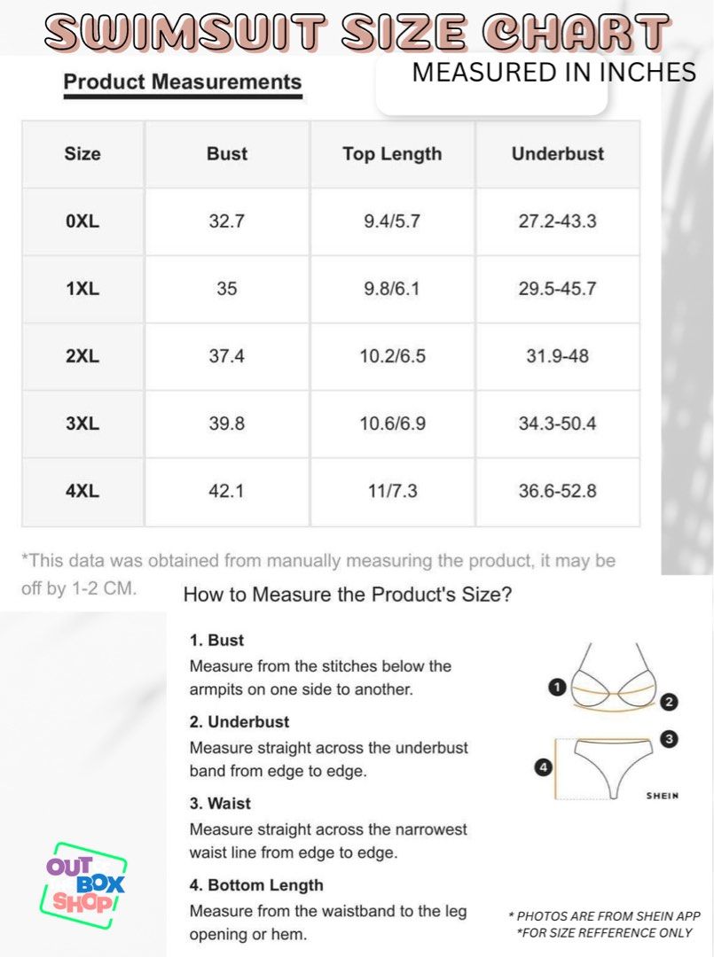 Shein plus size chart 2025