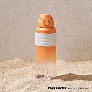 Starbucks Orange and White water bottle