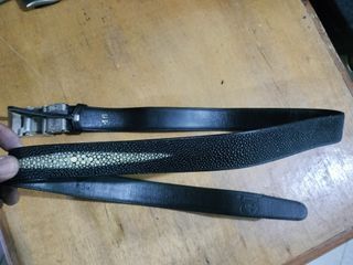 Stingray leather belt