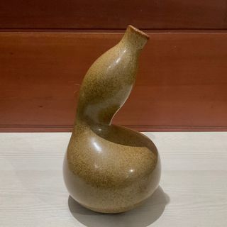 Stoneware Gourd Bud Brown Vase 7.75” x 4.75” x 1” inches - P399.00