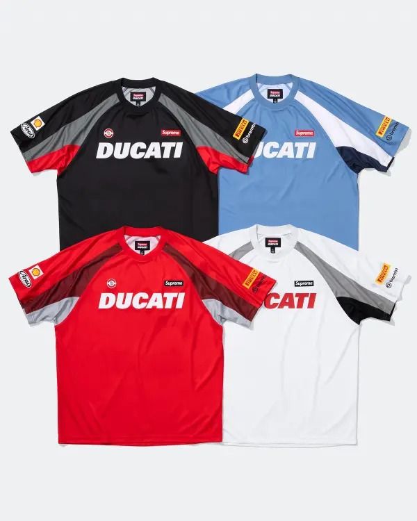 Supreme x Ducati Soccer Jersey, Men's Fashion, Tops & Sets