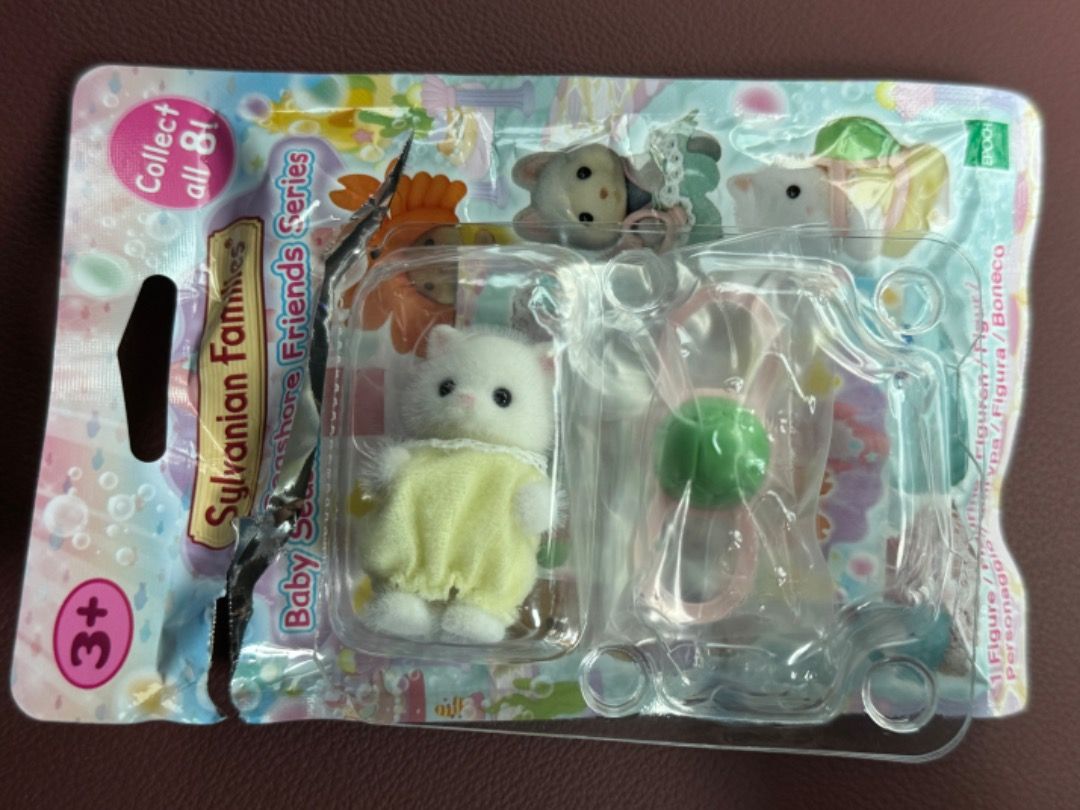 Sylvanian Families Seashore Cat w Turtle Bag!, Hobbies Toys
