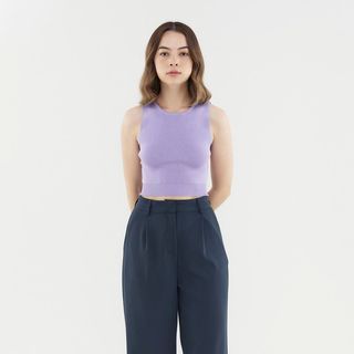 The Editor’s Market Chenille Knit Top [Orchid]