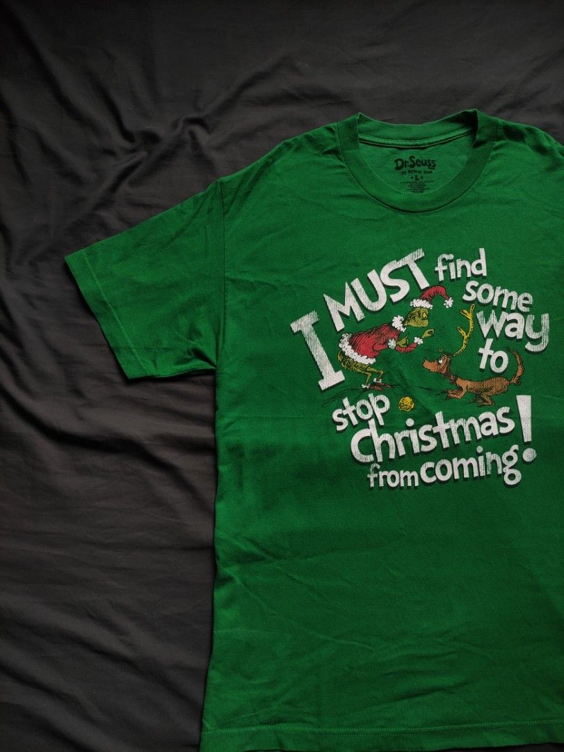 The Grinch shirt (Category: Activewear) located in Bocaue. Submitted by mosthighcollective (Listing ID 1305797781, Image 3). Description: The Grinch shirt Size: L on tag Dimes: 22W 31L As new No issue 500 only Bulacan location/j&t courier 📌 Dm me to avail 🤝🏻.