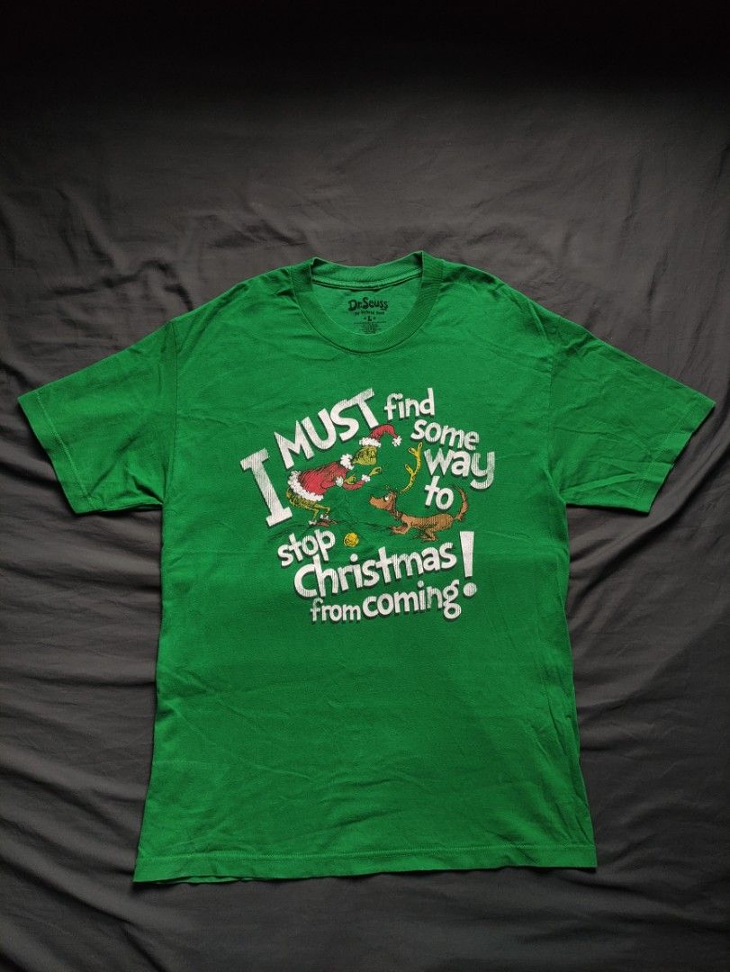 The Grinch shirt (Category: Activewear) located in Bocaue. Submitted by mosthighcollective (Listing ID 1305797781, Image 1). Description: The Grinch shirt Size: L on tag Dimes: 22W 31L As new No issue 500 only Bulacan location/j&t courier 📌 Dm me to avail 🤝🏻.