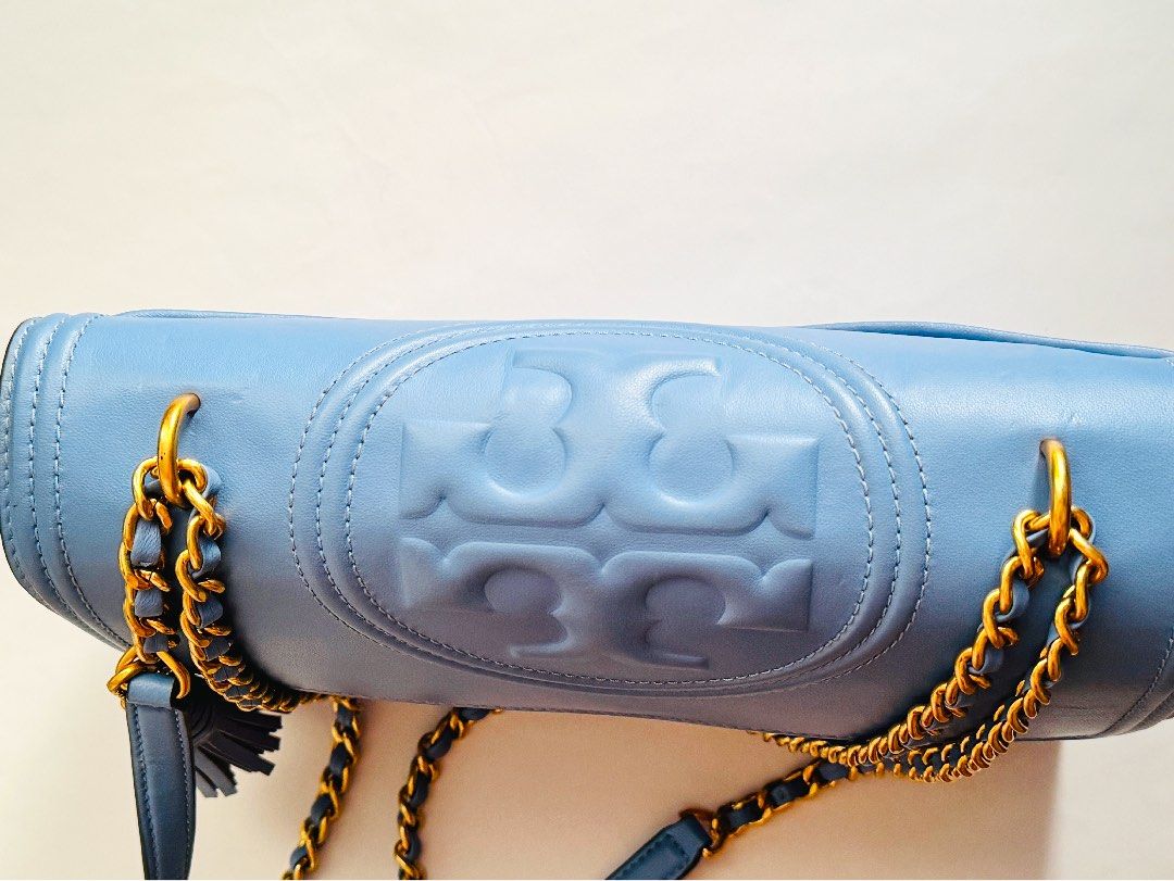 Tory Burch Blue Quilted Leather Fleming Shoulder Bag (Category: Luxury Bags & Wallets) located in Makati City. Submitted by maried05 (Listing ID 1305696055, Image 3). Description: Authentic Tory Burch bought in Manila Price bought Php 25,000 No receipt already With dustbag Lightly used, marks seen in picture Exterior Material-Leather Interior Material-Fabric Length-27 cm Width-8 cm Height-19 cm Shoulder Strap-31 cm shortest 58 Longest Hardware-Go