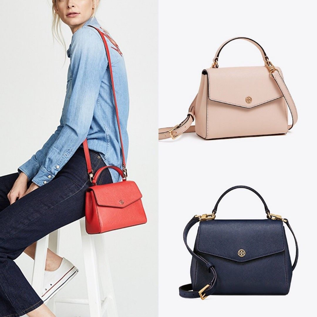 Tory burch robinson small top handle satchel top
