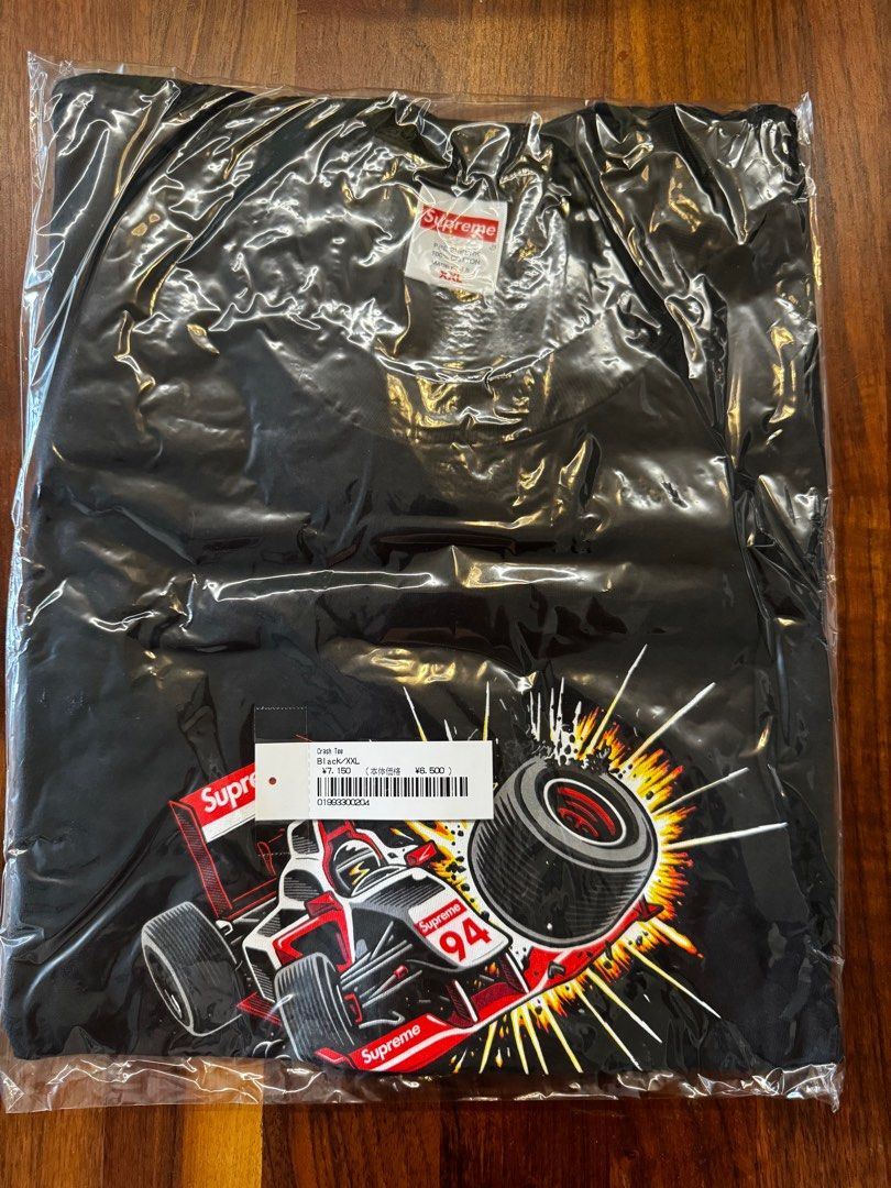 XXL Supreme Crash Tee Black Men s Fashion Tops Sets Tshirts Polo Shirts on Carousell