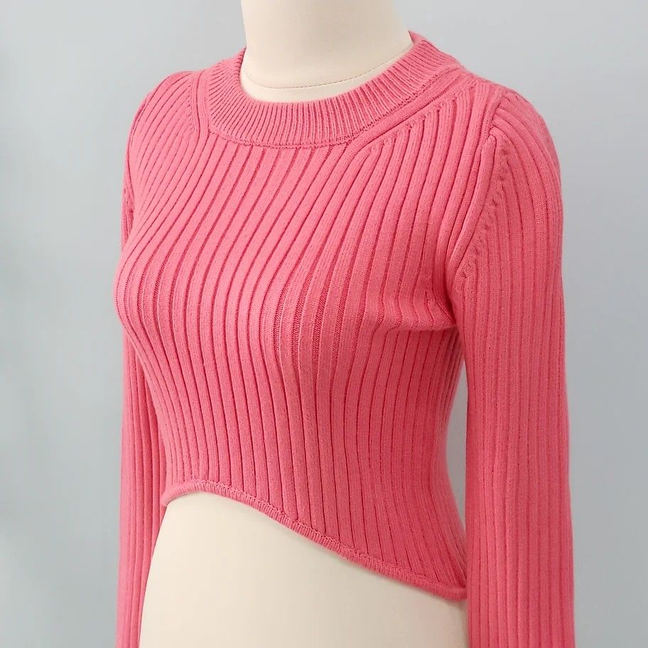 Cropped Turtleneck Sweater Zara Pink Cropped Sweater Zara Super