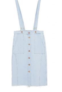 Zara  midi skirt with suspenders