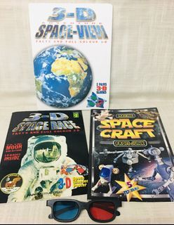 3-D Space view, Space Race and Space Craft Books Bundle
