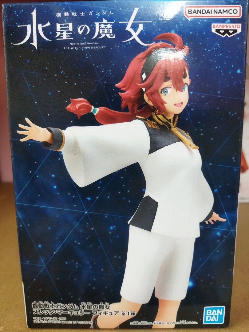 BANDAI Mobile Suit Gundam The witch from the Mercury Suletta Mercury Figure (Category: Gundam & Model Kits) located in Cavite. Submitted by jojoscollection (Listing ID 1305919958, Image 1). Description: Brand New Unopened Authentic from Japan Actual photos are posted 800Php+ shipping fee Mode of payment: Gcash Shipping: J&T Express, Lalamove or Pickup Location: Dasmariñas, Cavite.