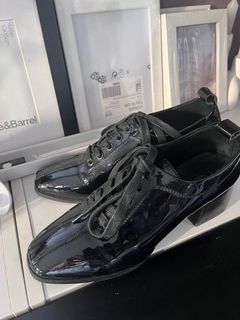 Black Ankle Oxford Shoes
