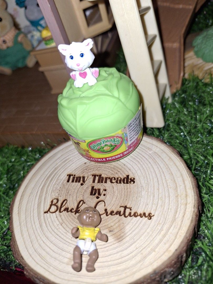 Cabbage patch kids Mini doll little sprouts (Category: Designer & Blind Box Toys) located in Cavite. Submitted by Mavee (Listing ID 1303349020, Image 3). Description: Cabbage patch kids miniature, blind packs, super duper cute and micro small, sample on the last 2 photos of what u may get inside the blind packs 🤍 price are per piece..