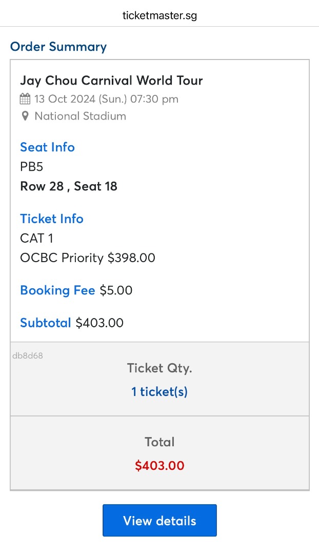 cat1 JAY CHOU CARNIVAL WORLD TOUR 2024 - SINGAPORE, Tickets & Vouchers ...