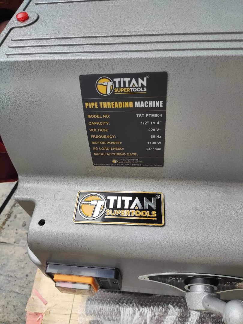 Electric Pipe Threading Machine 4" (Category: Industrial Equipment) located in Manila. Submitted by 09970844038rean.hayai (Listing ID 1305892642, Image 2). Description: Electric Pipe Threading Machine 4" Brand: Titan Specs: 1/2" to 4" 220v / 60hz Price: 62,000.00 For Inquiries Globe:📞☎@0⃣-9⃣-9⃣-7⃣-0⃣-8⃣-4⃣-4⃣-0⃣-3⃣-8⃣ Smart:📞☎@0⃣-9⃣-3⃣-2⃣-6⃣-2⃣-2⃣-7⃣-1⃣-9⃣-7⃣ Email me@ 📫📑r-e-a-n.h-a-y-a-i-i-n-d-u-s-t-r-i-a-l-t-o-o-l-s-@-g-m-a-i-l.c-o-m PRICE 