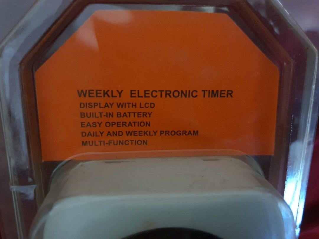 Electronic Timer Socket Plug (Category: Electrical, Adaptors & Sockets) located in Singapore. Submitted by music_is_universal (Listing ID 1305968548, Image 3). Description: 🍁 Display with LCD 🦋 Built-in Battery 🍀 Multi Function 🍁 Easy Operation 🦋 Daily and Weekly Program 🍀 Rated Voltage 220-240V 50Hz 📞 Tel : Night Eight Five Nine Zero Seven Six Four ☎️ I m reaching my Reply Quota. 📱 So pls contact directly for inquiries..