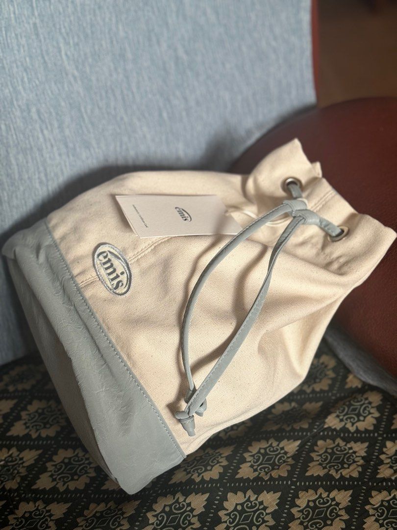 【EMIS】CANVAS MARINE BAG-IVORY/BLUE Emis Canvas Marine Bag - Ivory/Blue