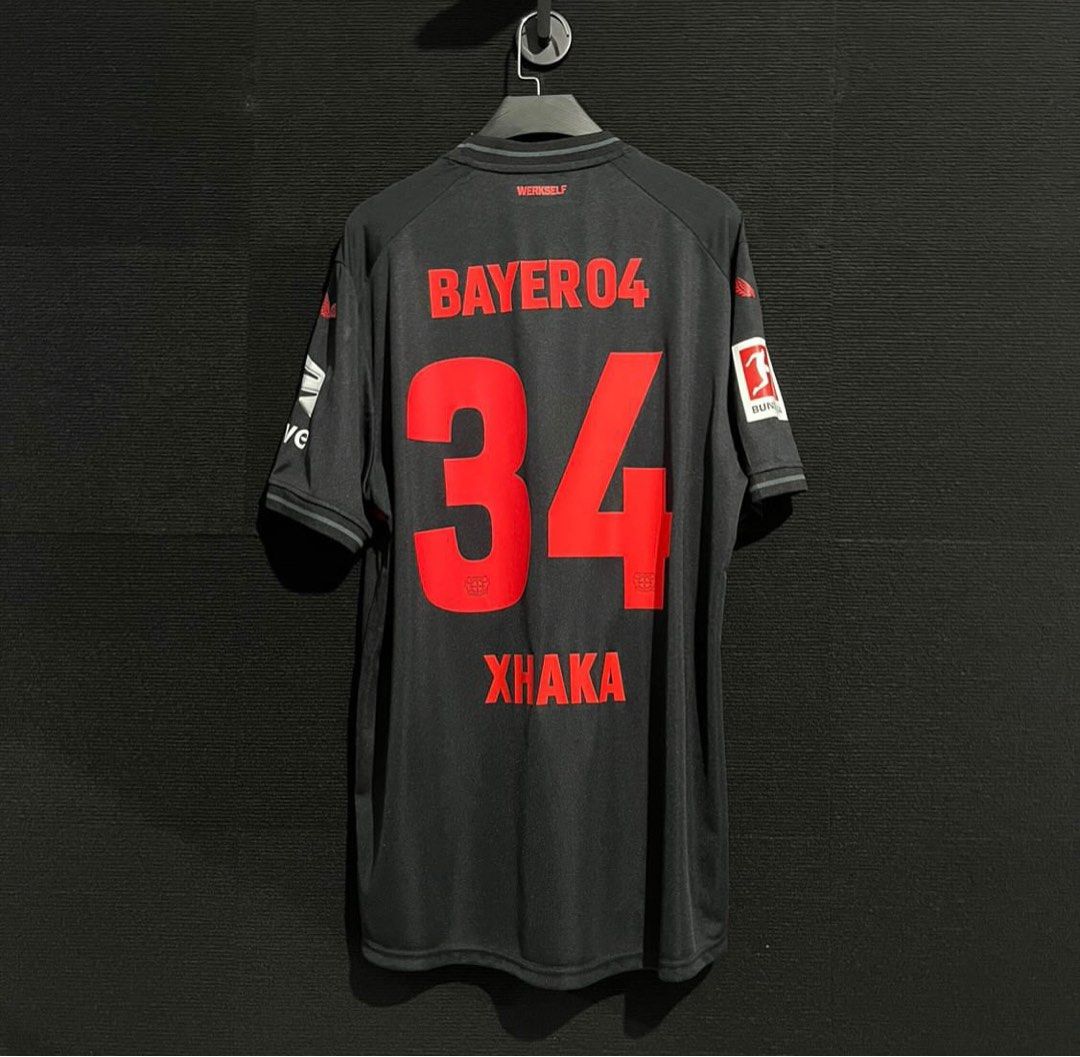 Granit Xhaka #34 Bayer 04 Leverkusen Home Jersey 2023/2024 Original Castore  Bundesliga B04 Football Shirt Kit Soccer Shirts Kits Baju Bola Asli Baru  Limited Rare Stock Langka Kaos Sepakbola, Olah Raga, Baju