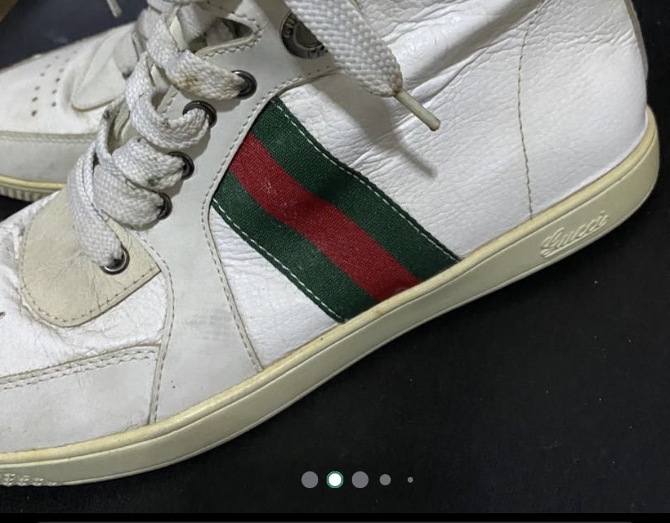 Gucci White High Top Sneakers