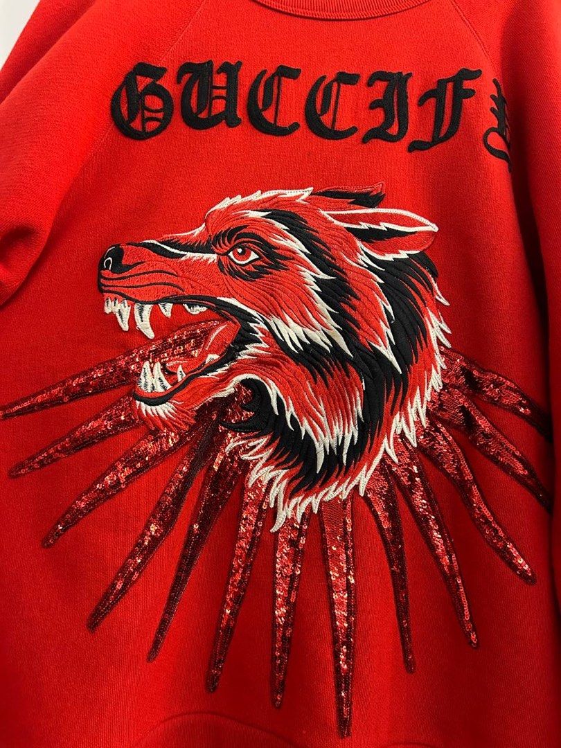 GUCCI WOLF OVERSIZED SWEATSHIRT Luxury Apparel on Carousell