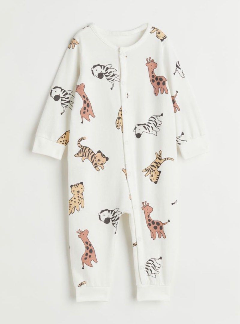 H M Button Up Footless Sleepsuit Sleepswear 1 2M