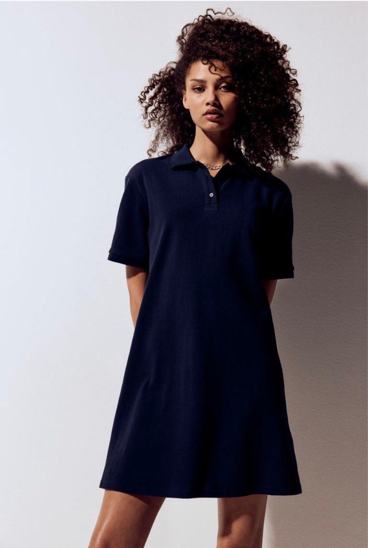 H M Collared polo shirt dress Women s Fashion Tops Shirts on Carousell
