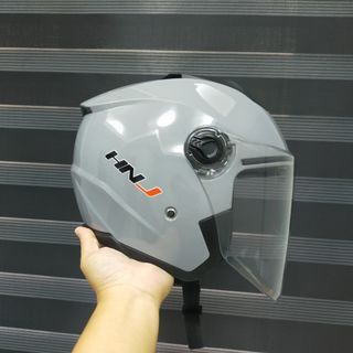 hnj half face helmet dual visor