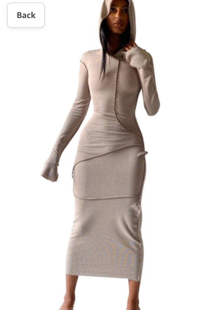 Bodycon dress with hoodie hot sale