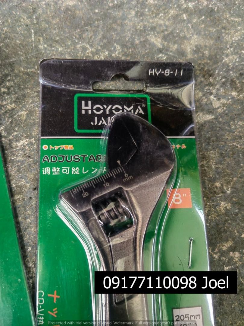 hoyoma adjustable wrench (Category: Construction Tools & Equipment) located in Manila. Submitted by joeyroque09 (Listing ID 1305850764, Image 2). Description: hoyoma adjustable wrench Size : 12" price : 330 Size : 8" price : 200.