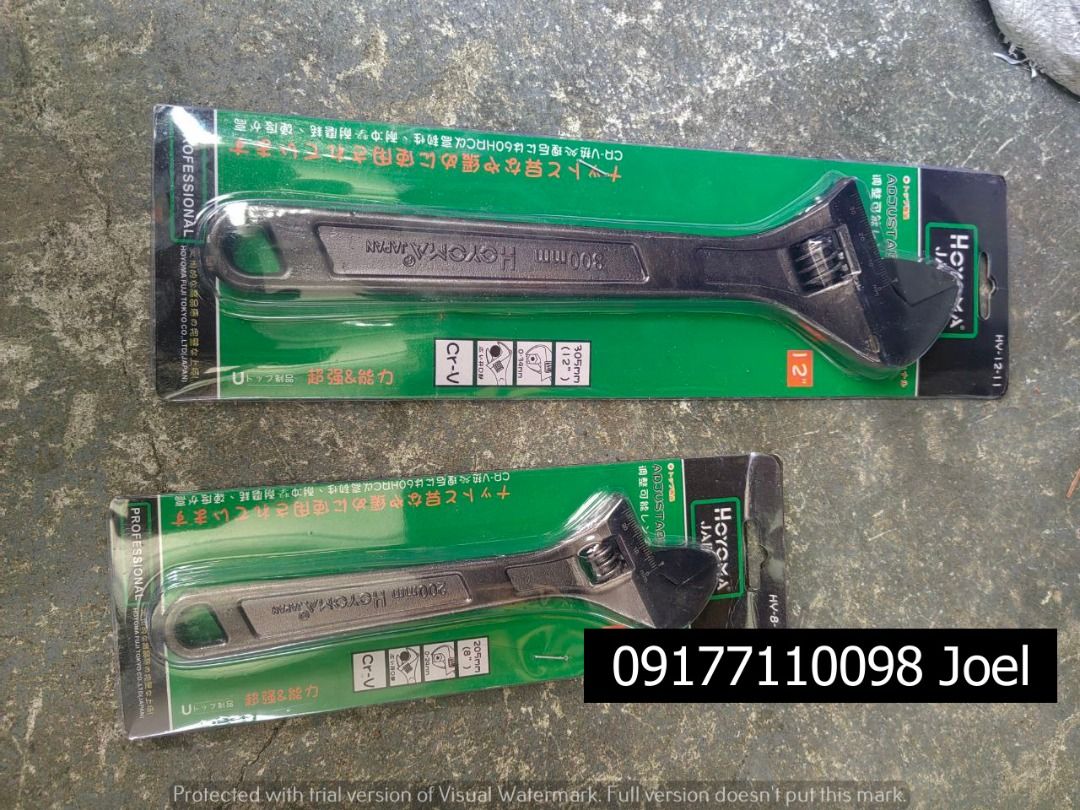 hoyoma adjustable wrench (Category: Construction Tools & Equipment) located in Manila. Submitted by joeyroque09 (Listing ID 1305850764, Image 3). Description: hoyoma adjustable wrench Size : 12" price : 330 Size : 8" price : 200.