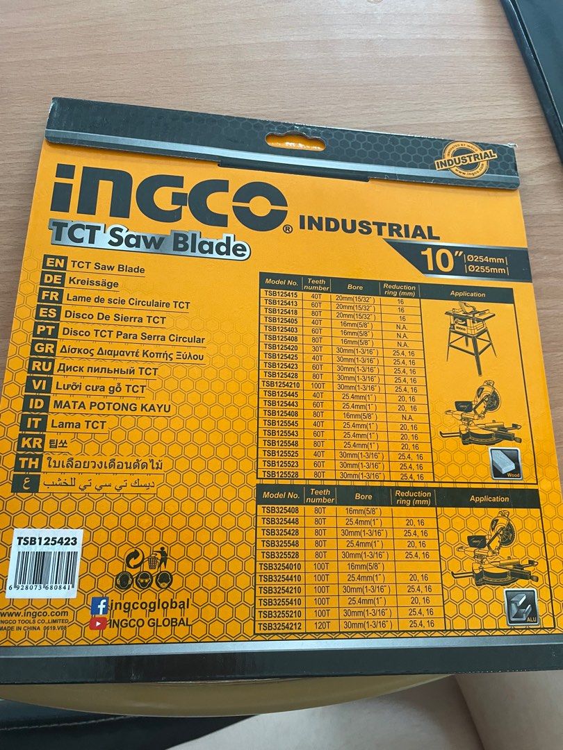 INGCO SAW BLADE FOR MITERSAW (Category: Construction Tools & Equipment) located in General Trias. Submitted by bella1026 (Listing ID 1305868186, Image 2). Description: BRAND NEW! BRAND NEW! INGCO TCT SAW BLADE 10” 60 teeth for wood cutting Original and brandnew .