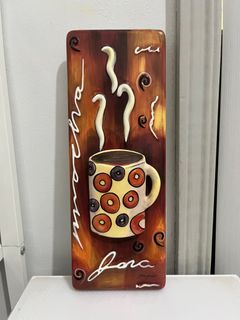 JAVA Wall Design By: Tara Gamel. Raised Coffee Mug Ceramic Plaque