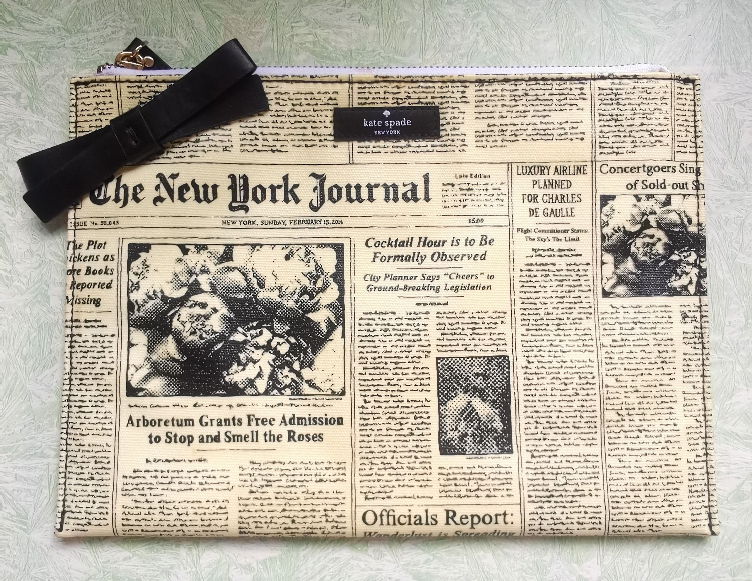 Kate Spade Ooh La La New York Journal Large Bella Pouch Clutch