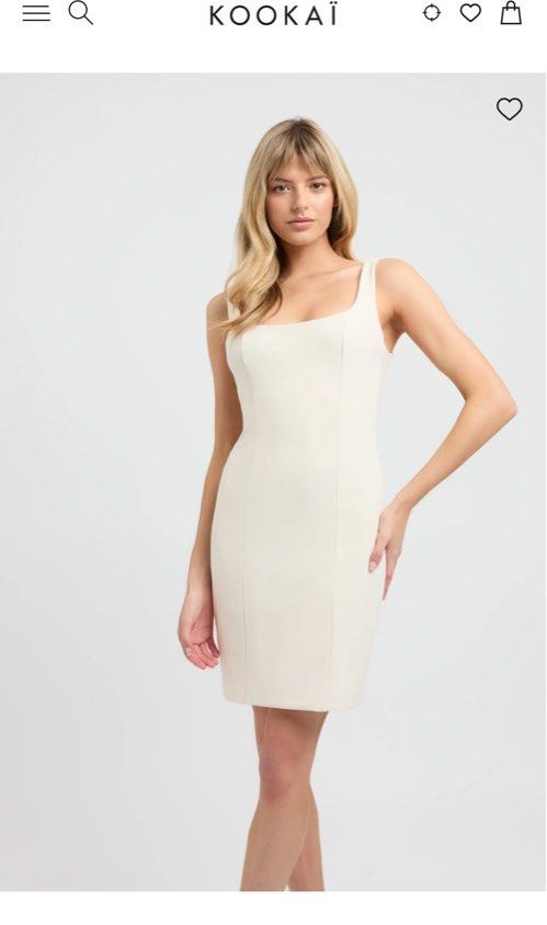 Kookai Aurora Core Mini Dress - Ecru, Women's Fashion, Dresses & Sets,  Dresses on Carousell