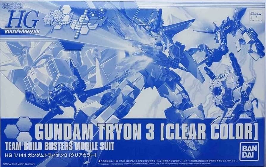Limited Gundam Tryon 3 Clear color ver HG Gundam Build Fighters Try Mobile suit Gundam Gunpla high grade Model kit Try On 3 (Category: Gundam Model Kits) located in Singapore. Submitted by zackhere (Listing ID 1305873702, Image 2). Description: BNIB Expo limited High grade Gundam Tryon3 Clear color Minato Sakai mobile suit. Limited kit from Gundam expo 2017. Kit itself have the option to pick mecha form or split itself into animal depend on which