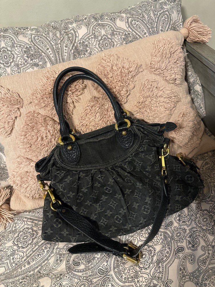 Louis Vuitton Black Denim Bag (Category: Luxury Bags & Wallets) located in Las Pinas. Submitted by mbisl (Listing ID 1305895771, Image 1). Description: Authentic Louis Vuitton Black Denim Shoulder Bag / hand bag RARE find.