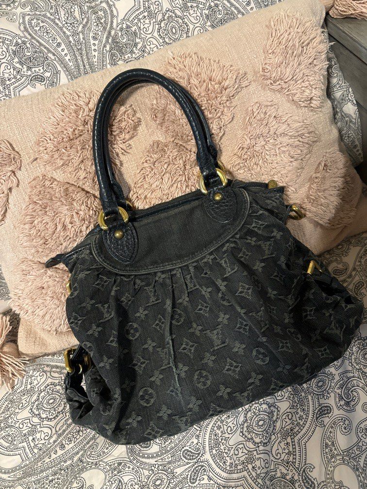 Louis Vuitton Black Denim Bag (Category: Luxury Bags & Wallets) located in Las Pinas. Submitted by mbisl (Listing ID 1305895771, Image 3). Description: Authentic Louis Vuitton Black Denim Shoulder Bag / hand bag RARE find.