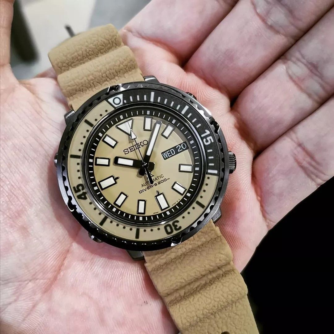 Lowest Price SEIKO PROSPEX URBAN SAFARI SRPE29 Men s Silicone Strap Brown Dial Watch srpe29 srpe29k srpe29k1 Birthday gift birthday seiko BRAND NEW