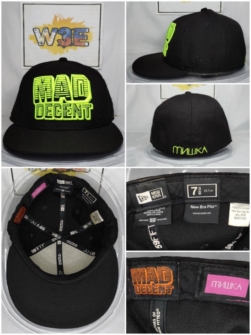 MAD DECENT X MISHKA MNWKA FITTED 7 3 8 100 WOOL NEW ERA Men s Fashion Watches Accessories Caps Hats on Carousell