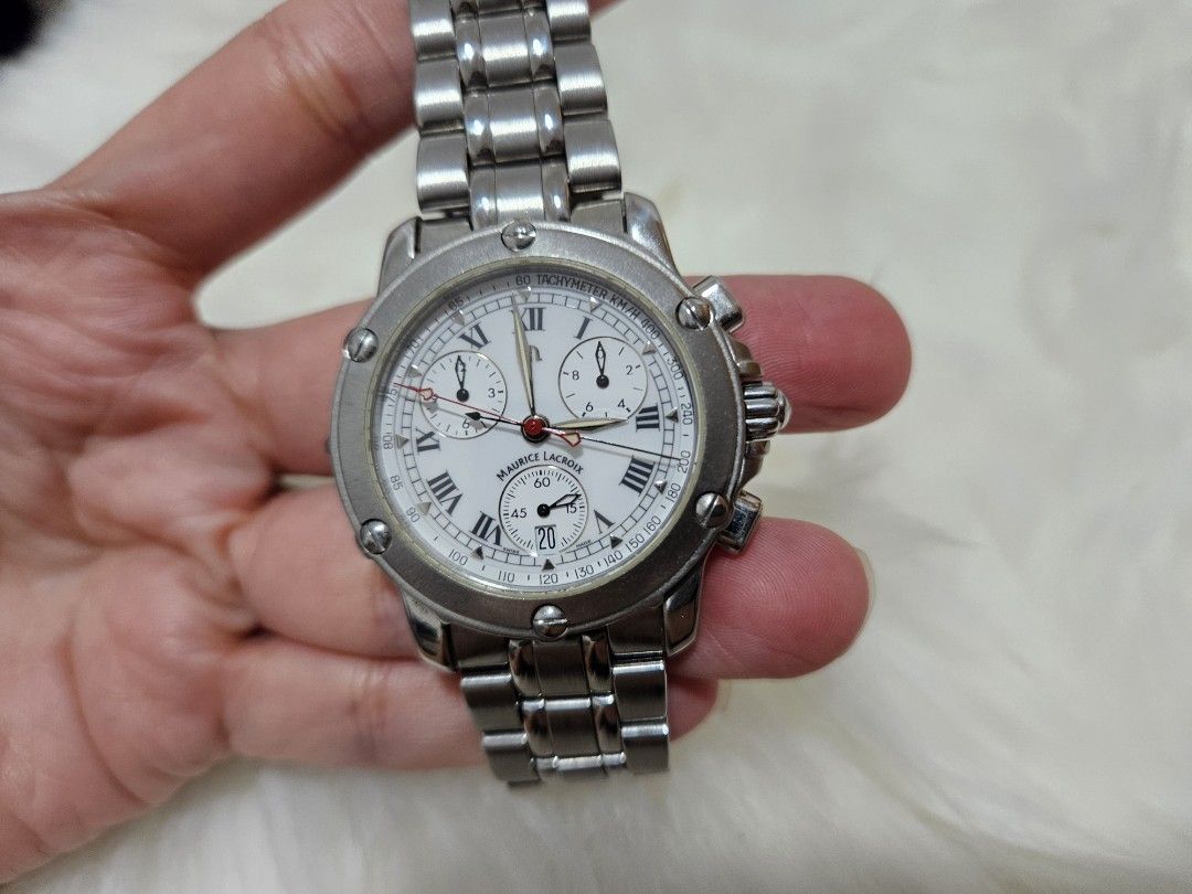 Maurice Lacroix Tiago Chronograph Quartz Men Watch Brietling Omega Rolex Tag Hauer