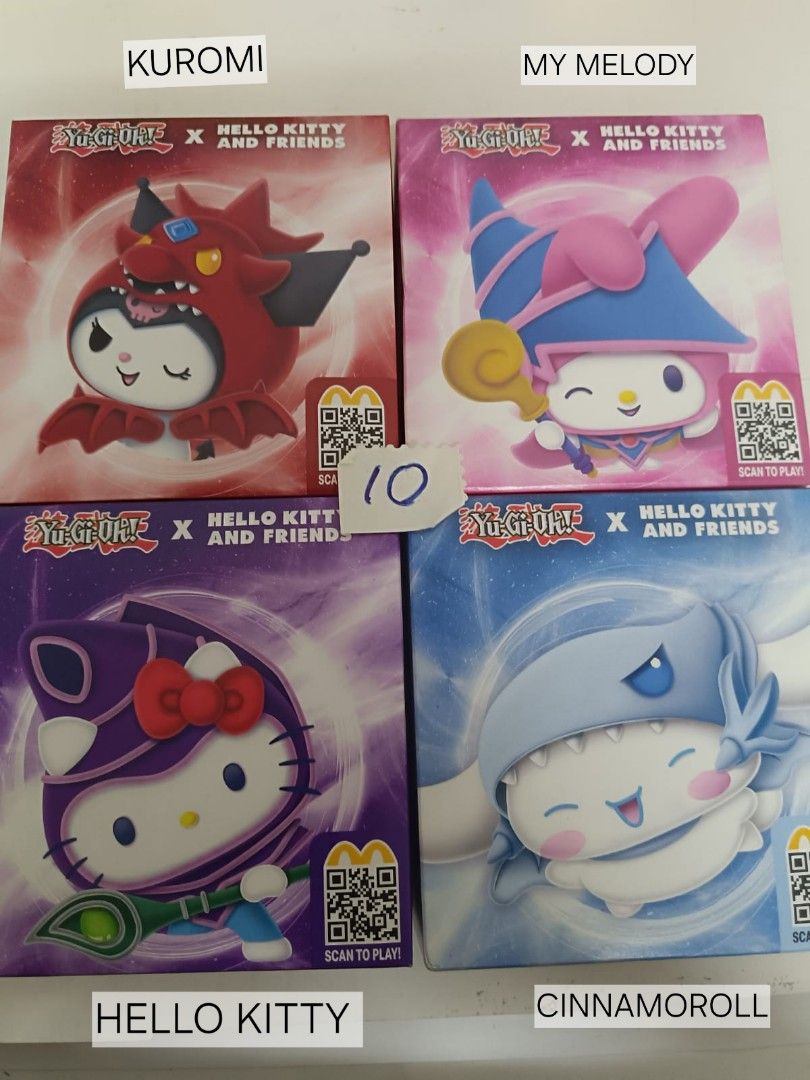 McDonald Sanrio Yu Gi Oh X Hello Kitty & Friends plush toys 2024 Happy ...