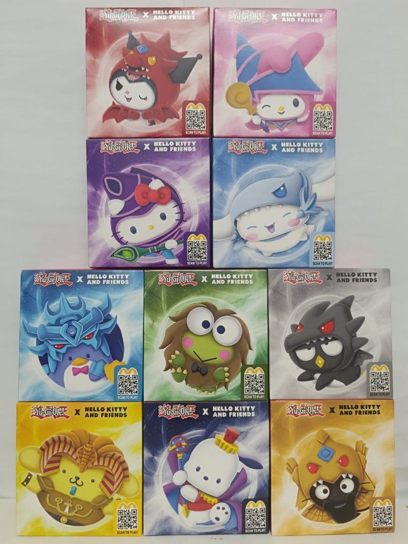 McDonald Sanrio Yu Gi Oh X Hello Kitty & Friends plush toys 2024 Happy ...