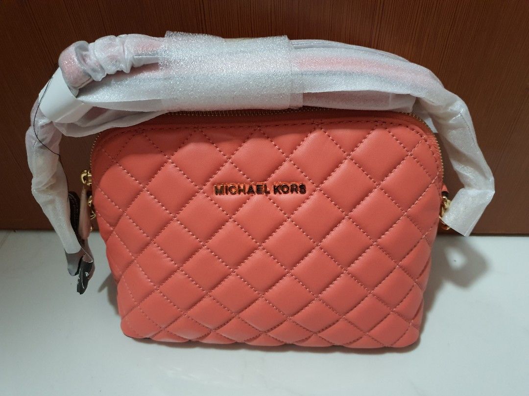 Michael Kors Grapefruit Cindy Large Dome Crossbody Bag Luxury Bags Wallets on Carousell