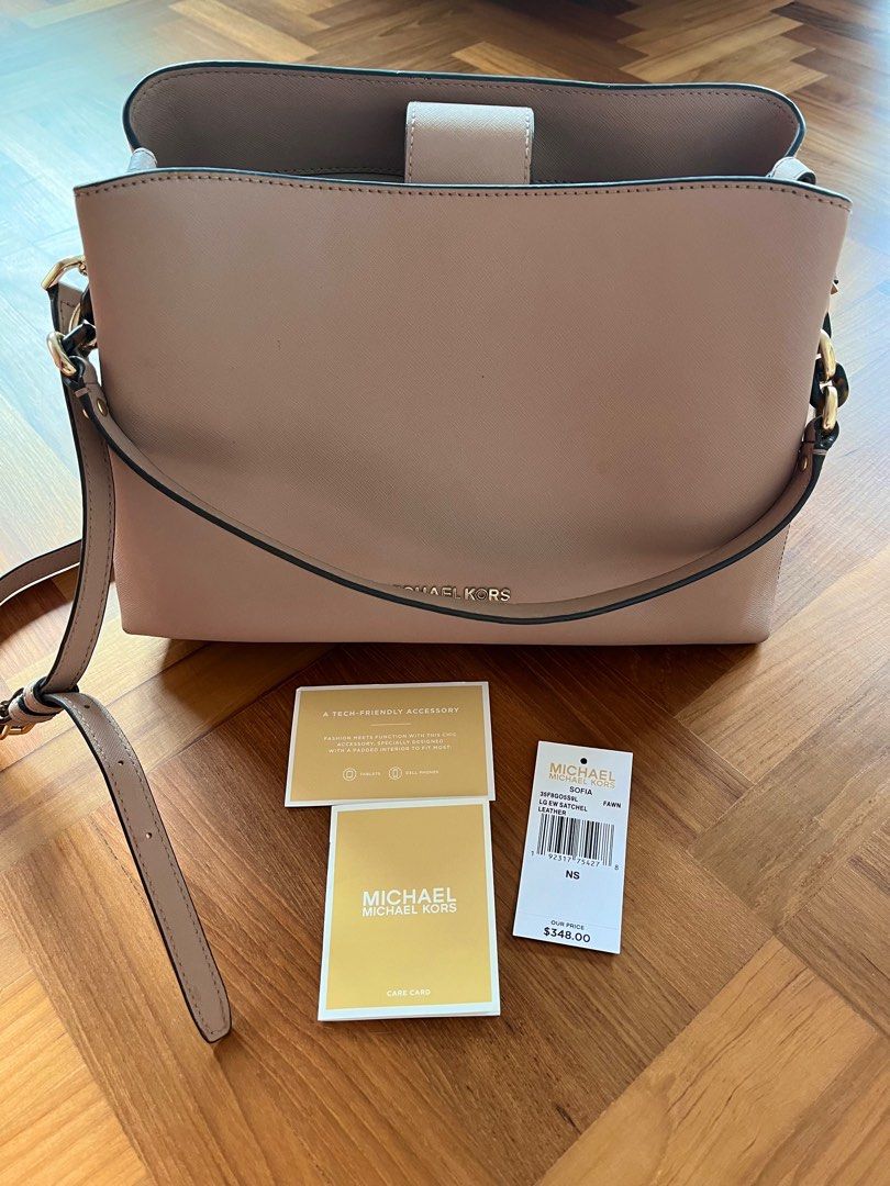 Michael Kors Sofia Portia Large East West Satchel Crossbody Bag Fawn Luxury Bags Wallets on Carousell
