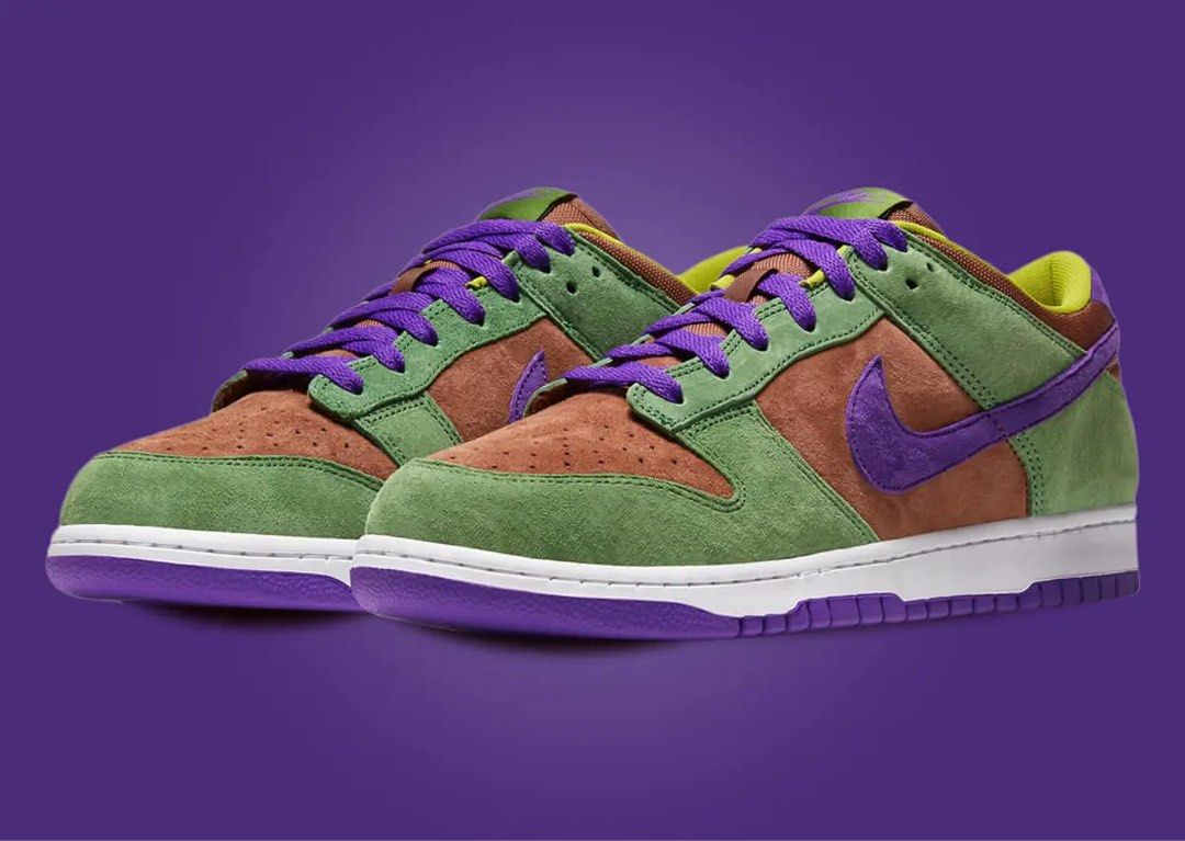 Veneer Dunk Low Green Purple Nike Dunk Low SP Retro Veneer Green