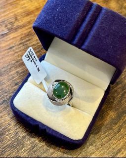 Palladium Vintage Jade ring