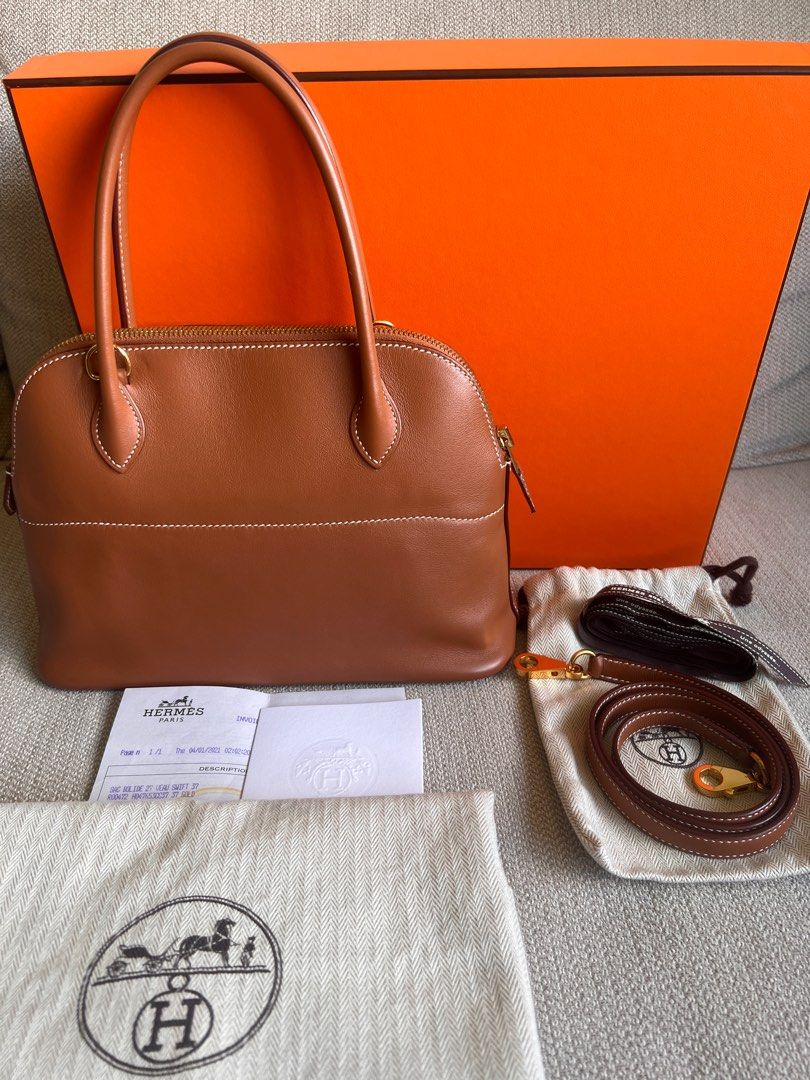 Preloved Hermes Bolide 27 Gold GHW Swift Leather Stamp Y Carousell